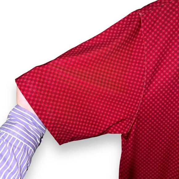 Turtleson Red Micro Dot Performance Golf Polo Shirt Size M - Picture 4 of 8